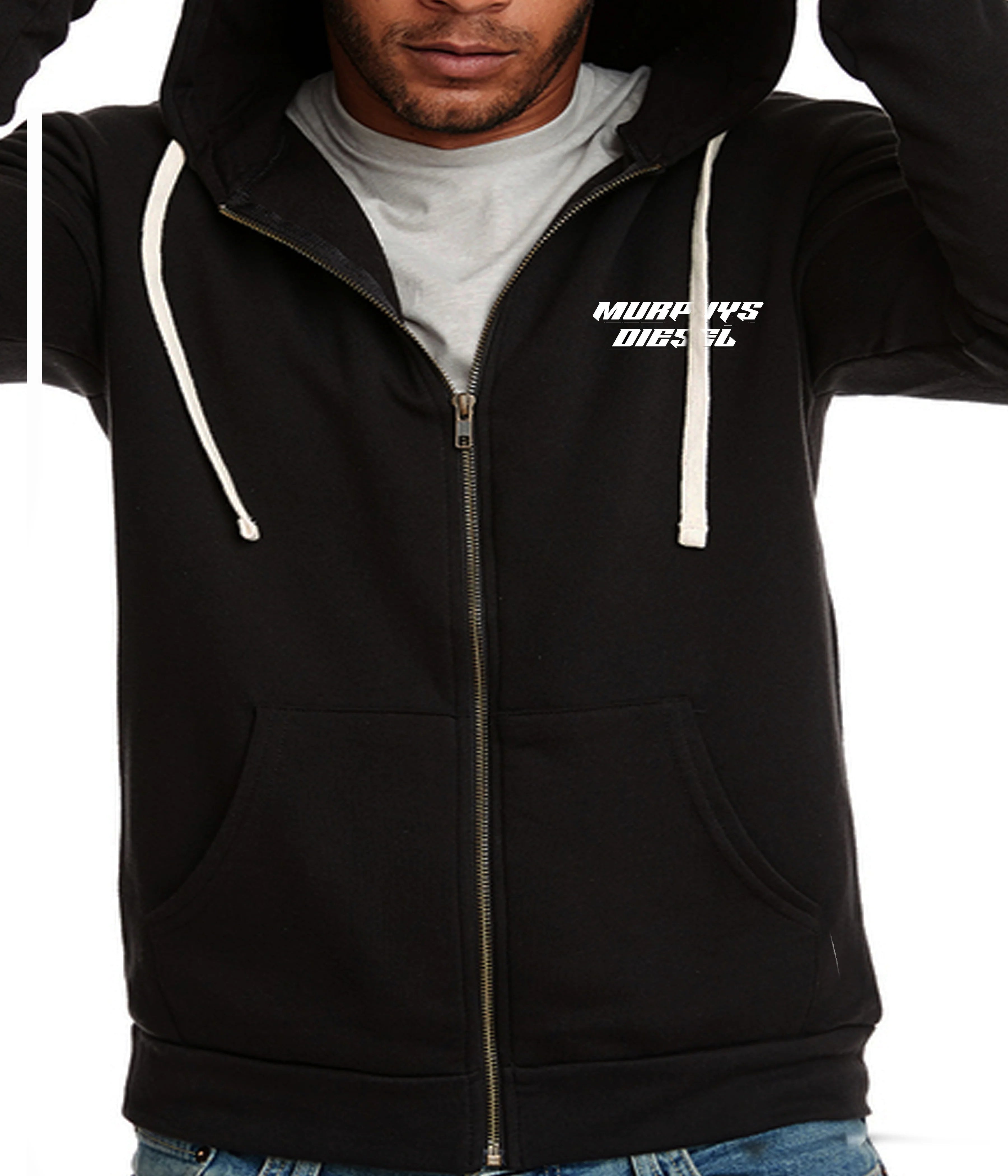 Mountain Logo Zip-Up Hoodie 10oz – Murphys Diesel