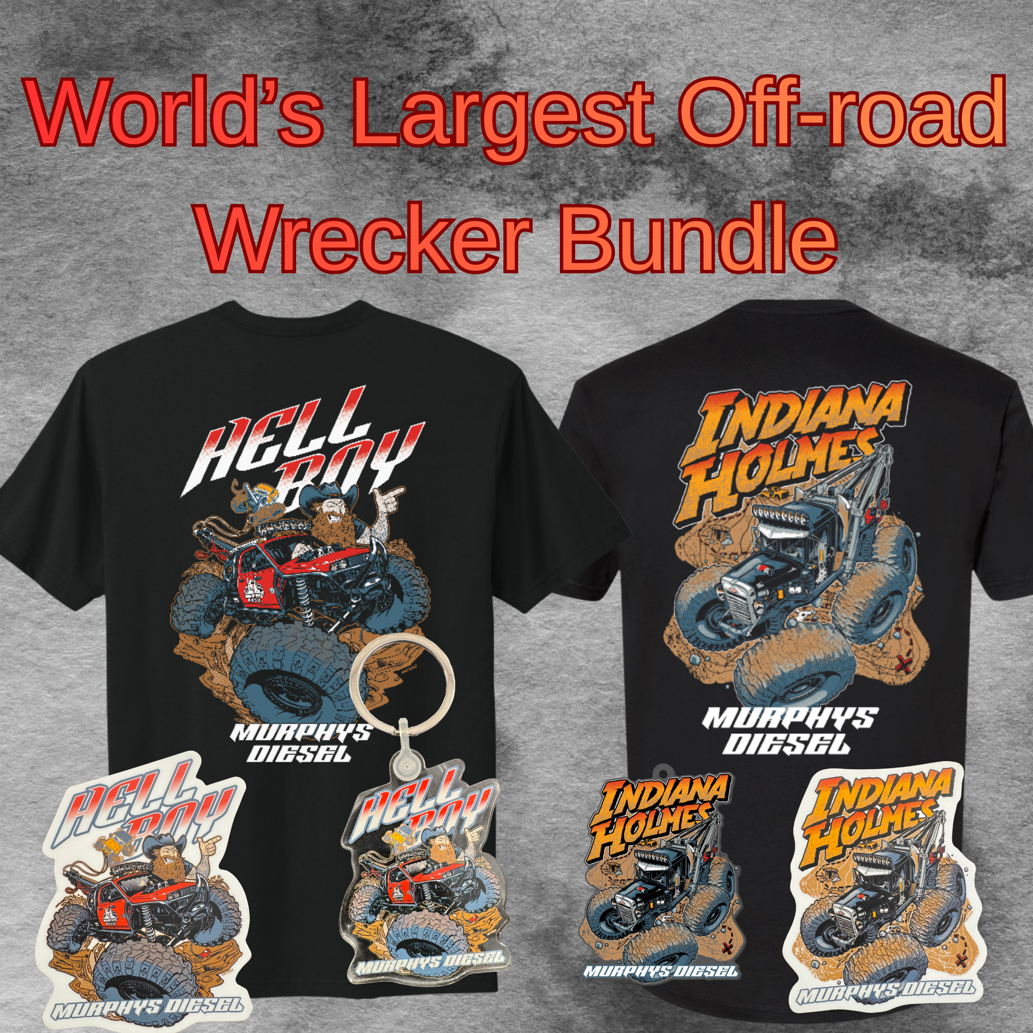 Off-Road Wrecker Bundle – 2 Tees – Murphys Diesel