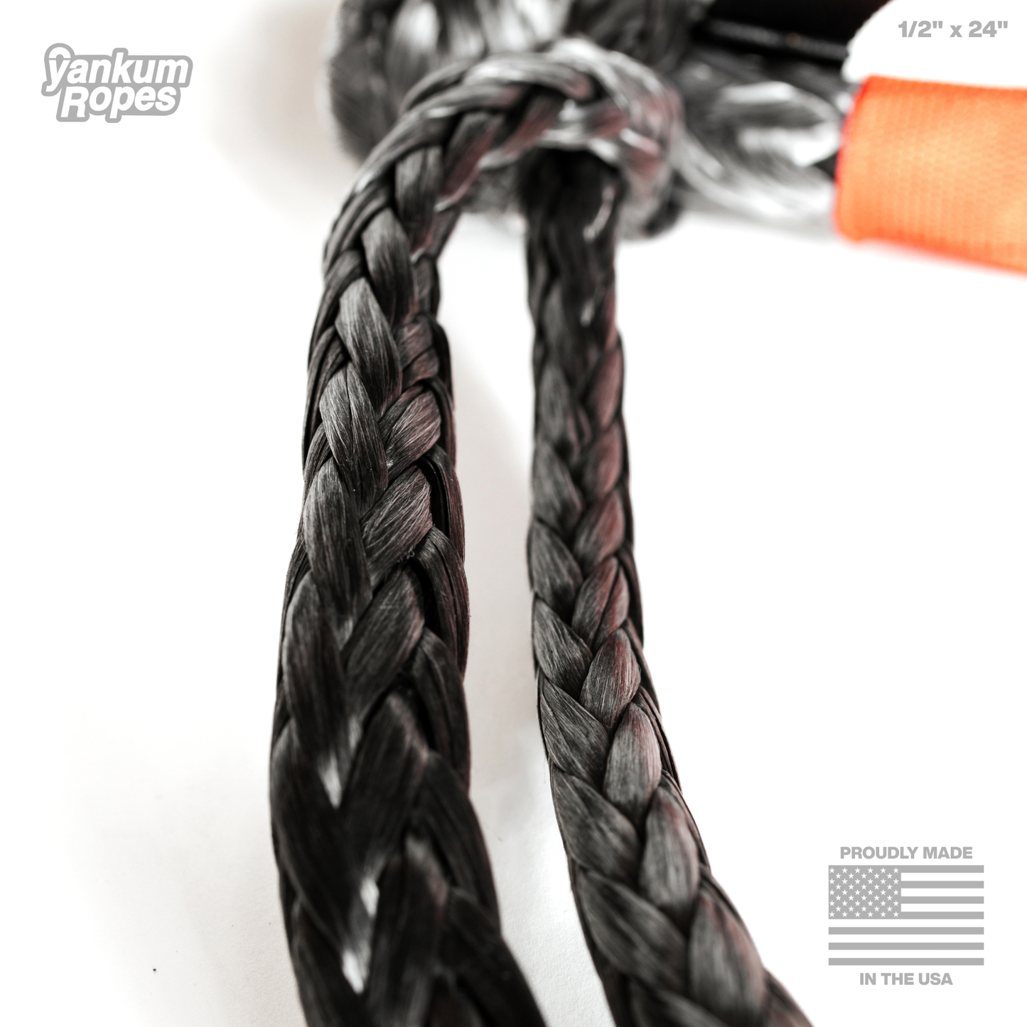 Double Loop Soft Shackle, 1/2 inch in Red, third product image