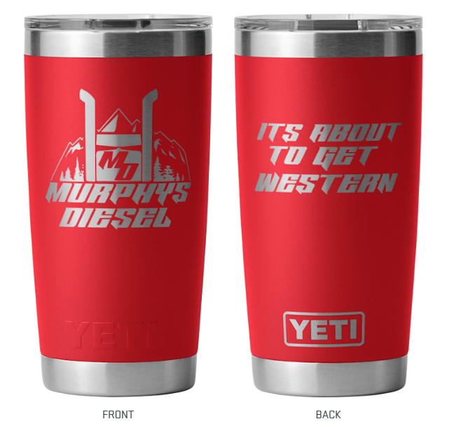 Murphys Diesel Yeti Rambler 20oz Tumbler w/Magslider Lid