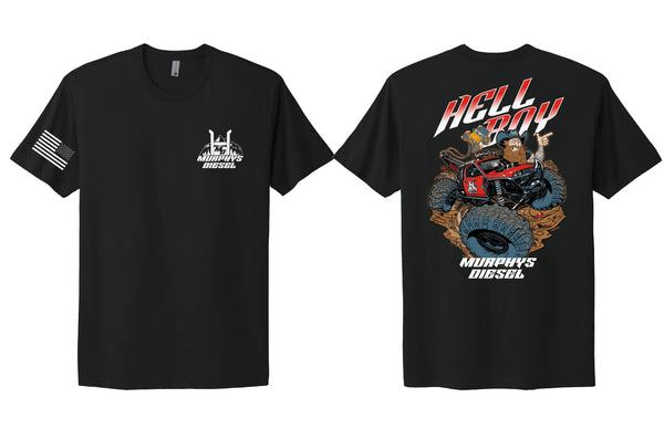 Murphy's Diesel Hell Boy Shirt, black tee with Hell Boy logo