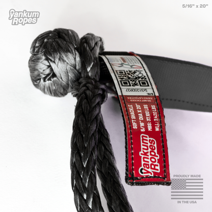 Double Loop Soft Shackle, 5/16 inch in Black, third product image