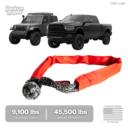 Double Loop Soft Shackle, 7/16 inch in Red, primary product image