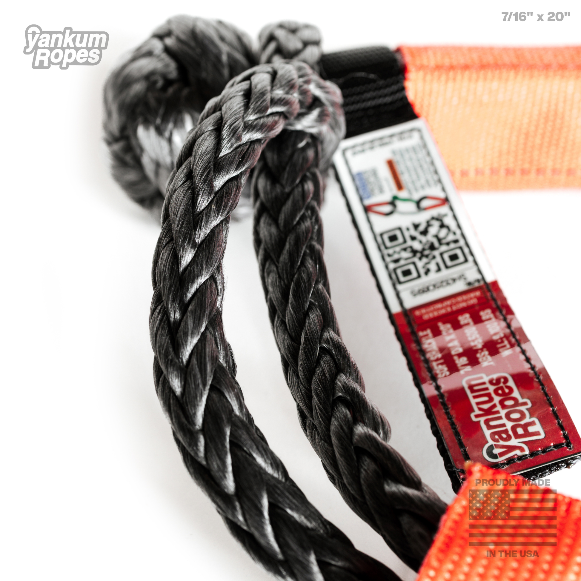 Double Loop Soft Shackle, 7/16 inch in Red, third product image