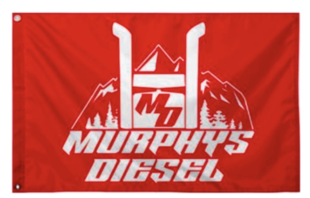 Murphys Diesel flag shown in the second available size