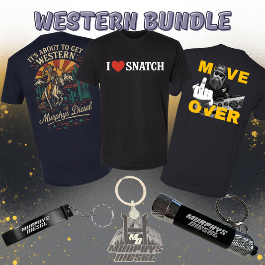 Western T Shirt Bundle contents: I Love Snatch, Move Over, and Bout To Get Western shirts