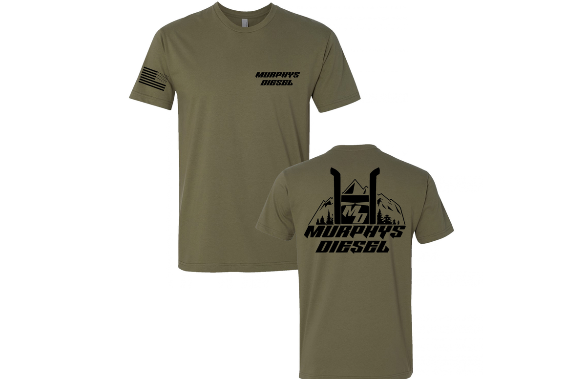 Mountain Logo Military Green Tshirt