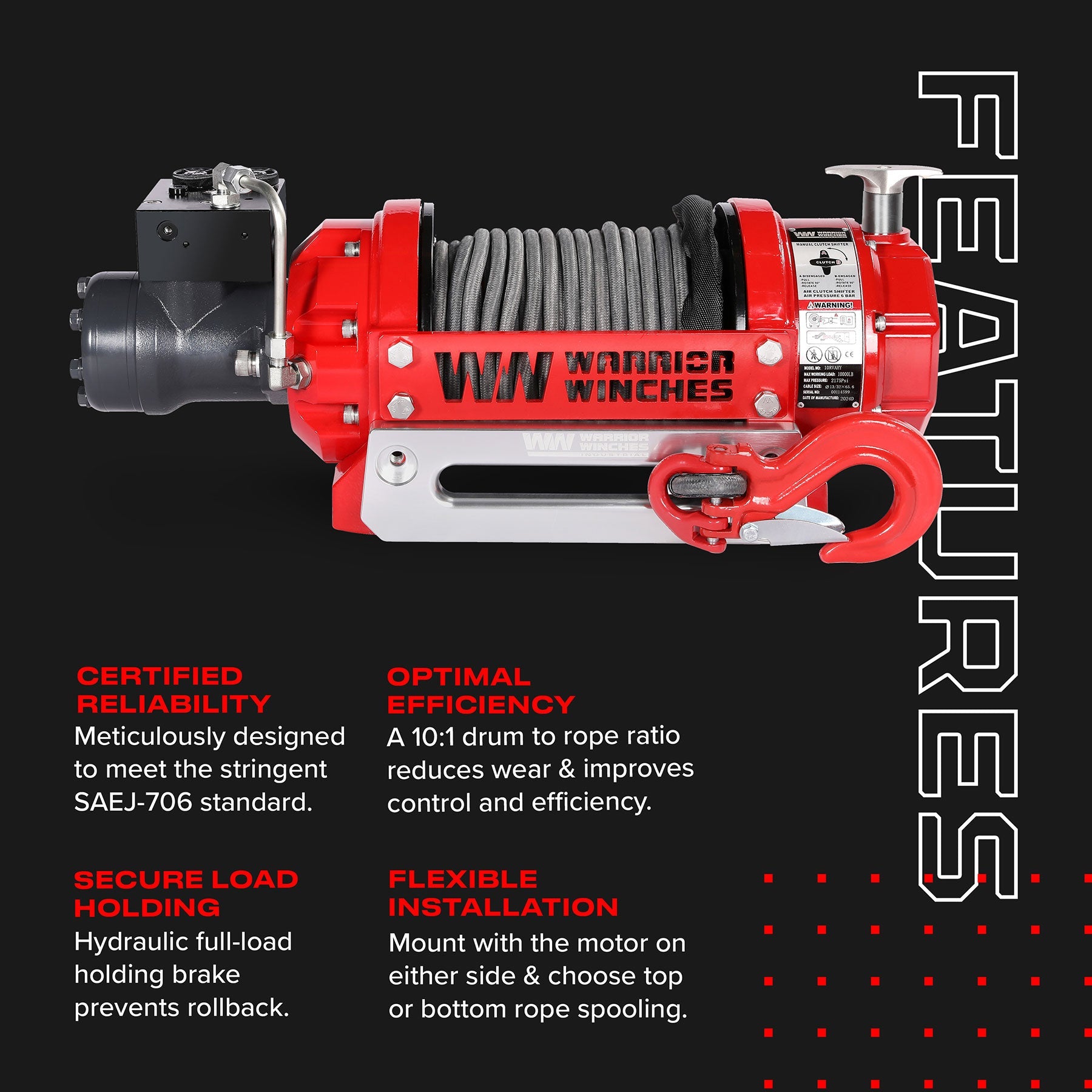 RV10 10,000lb Hydraulic Winch – Murphys Diesel
