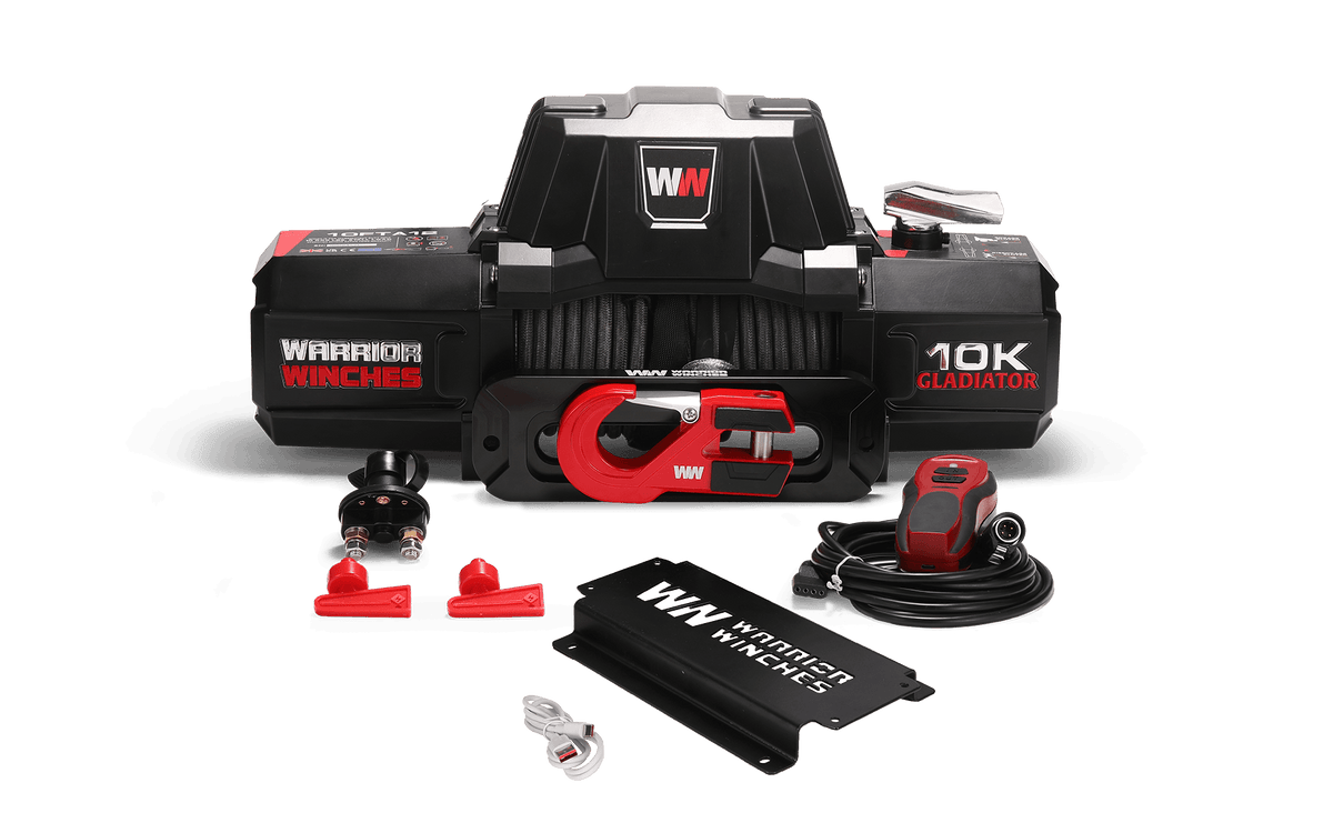 Gladiator V2 F-Type 10,000lb 12v Electric Winch - Synthetic Rope