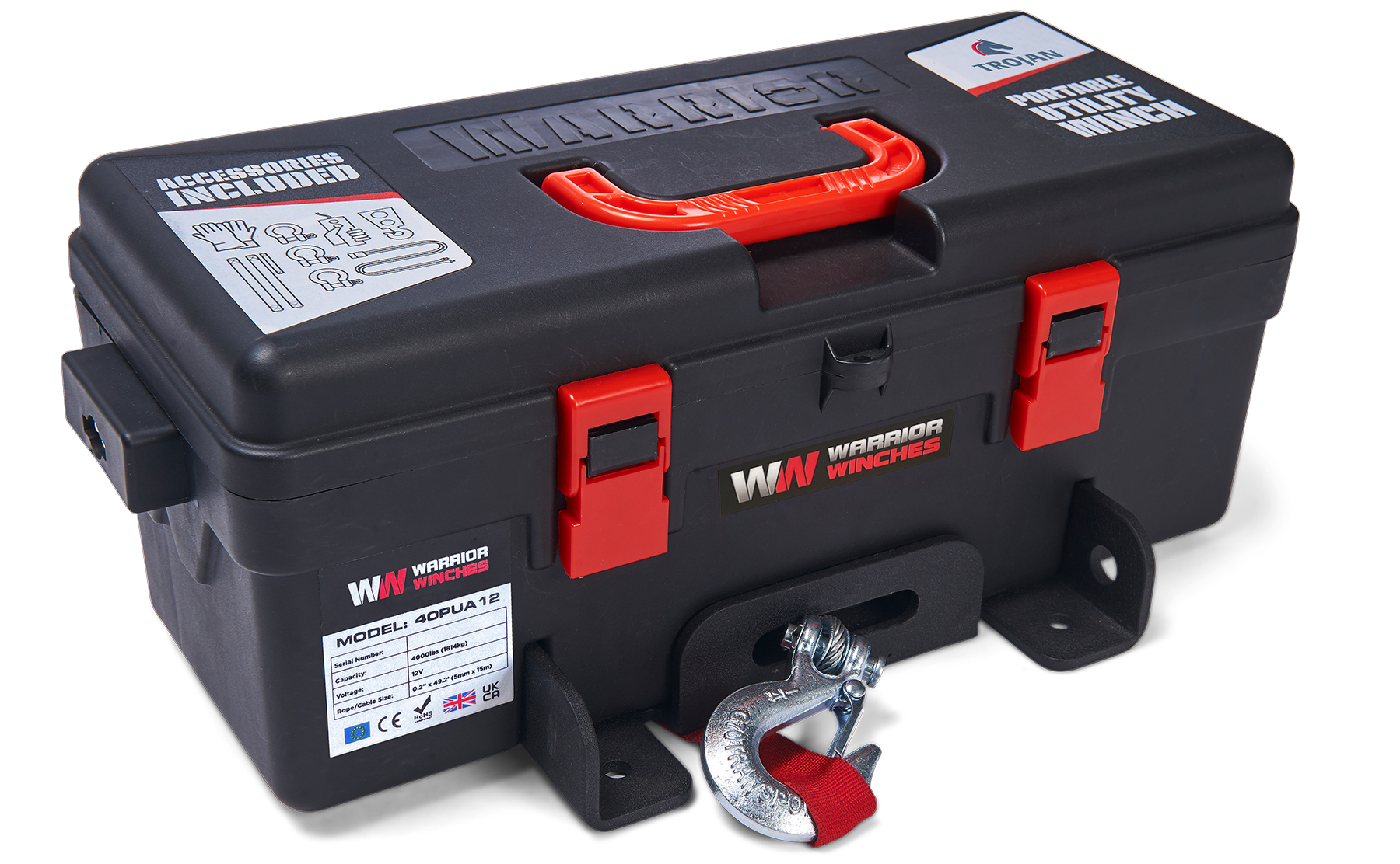 Trojan 4,000lb portable winch